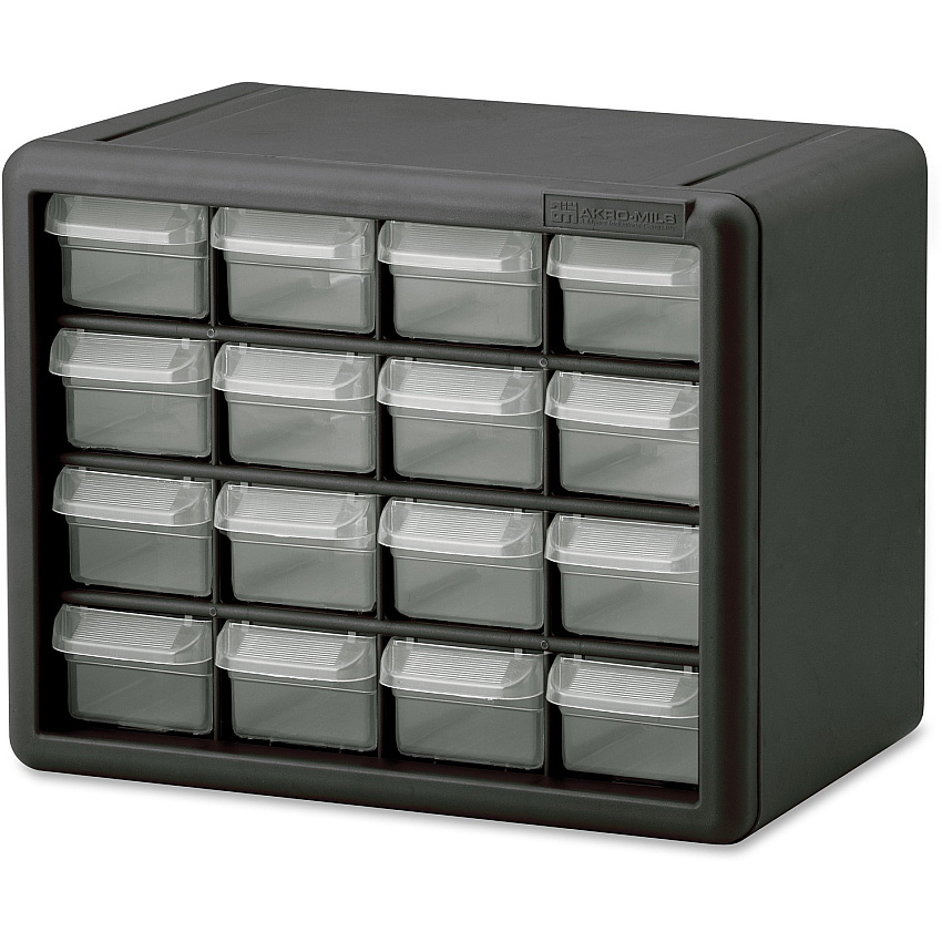 Akro-Mils 16-Drawer Plastic Storage Cabinet (AKM10116)