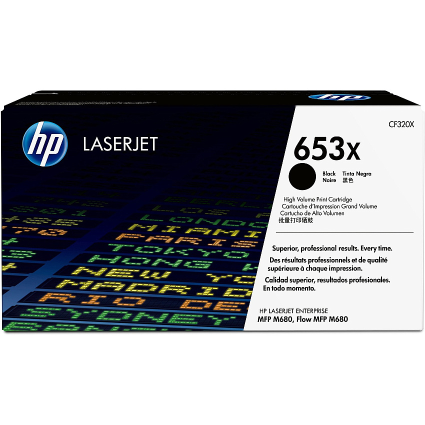 HP 653X (HEWCF320X) Original High Yield Laser Toner Cartridge - Single Pack - Black - 1 Each