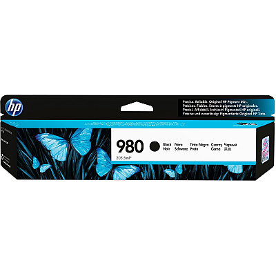 HP 980 (D8J10A) Original Inkjet Ink Cartridge - Single Pack - Black - 1 Each