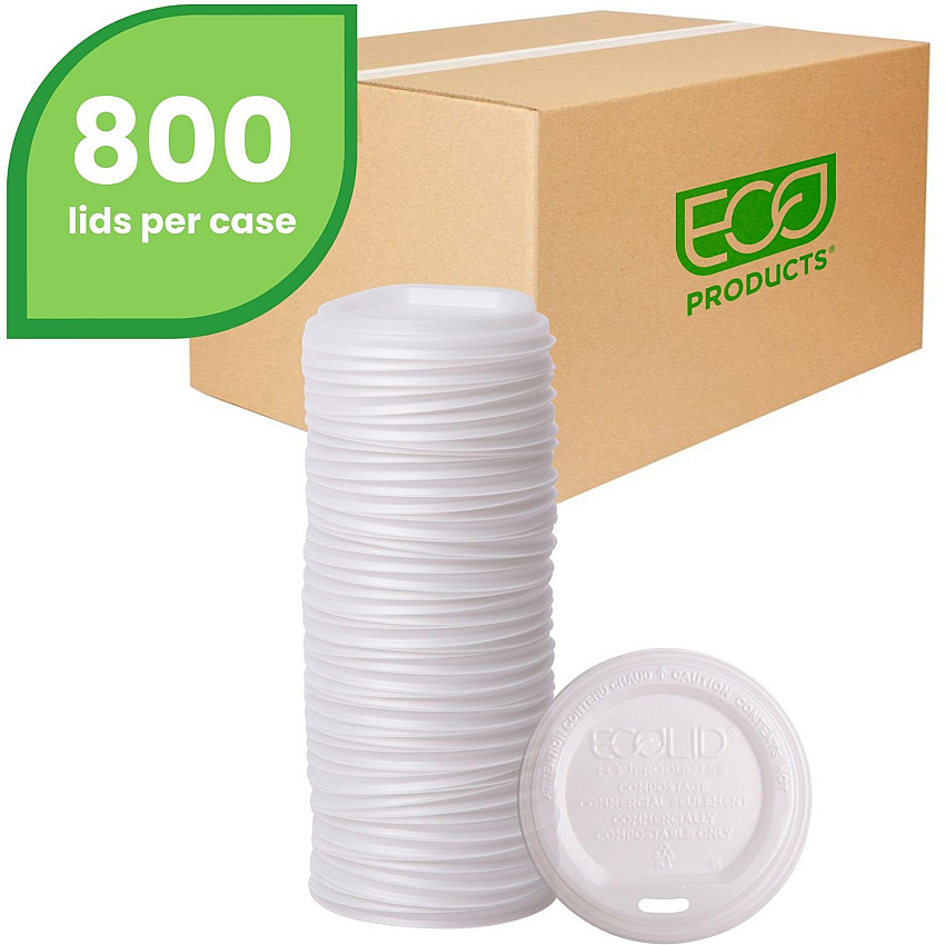 Eco-Products Renewable EcoLid Hot Cup Lids (ECOEPECOLIDW)