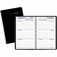 AT-A-GLANCE DayMinder Block Format Weekly Appointment Book, 8.5 x 5.5, Black Cover, 12-Month (Jan to Dec): 2026 (G20000)
