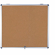 MasterVision Enclore Top Hinged Cork Aluminum Indoor Glaze Case (BVCVT380101150)