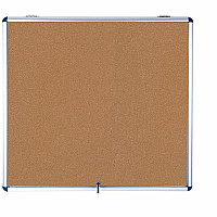 MasterVision Enclore Top Hinged Cork Aluminum Indoor Glaze Case (BVCVT380101150)