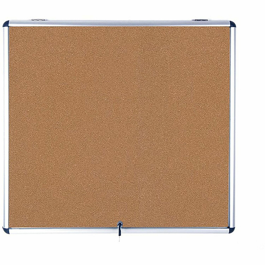 MasterVision Enclore Top Hinged Cork Aluminum Indoor Glaze Case (BVCVT380101150)