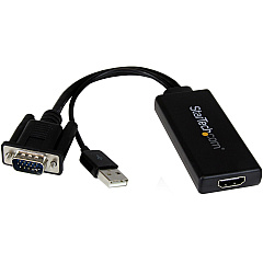 StarTech Vga To Hdmi Adapter With Usb Audio & Pow (VGA2HDU)