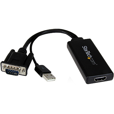 StarTech Vga To Hdmi Adapter With Usb Audio & Pow (VGA2HDU)