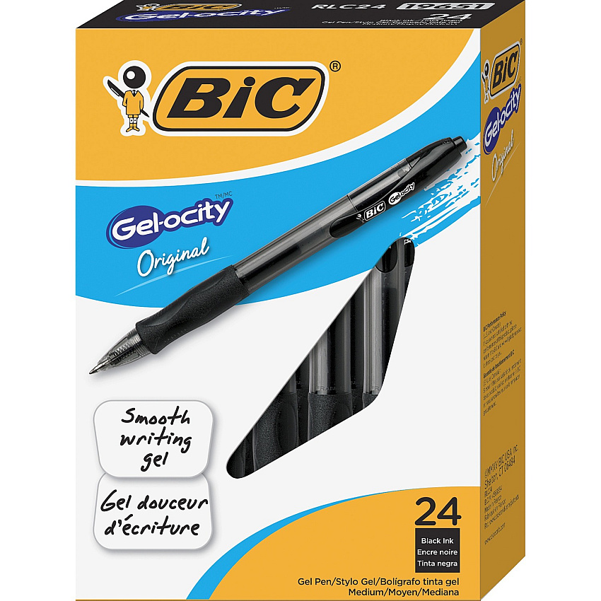 BIC Gel Retractable Pens (BICRLC241BK)