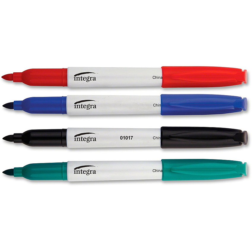 Integra Bullet Tip Dry-erase Whiteboard Marker Set (ITA01019)