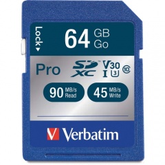 Verbatim 64GB Pro 600X SDXC Memory Card, UHS-1 Class 10 (98670)