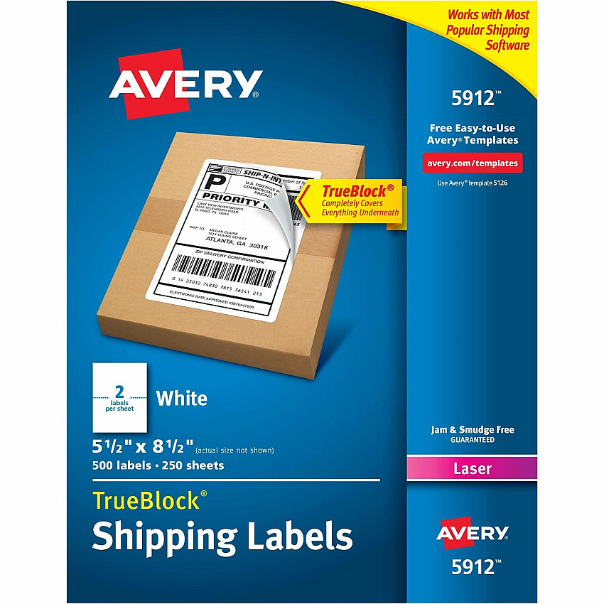 Avery TrueBlock Shipping Label (AVE5912)