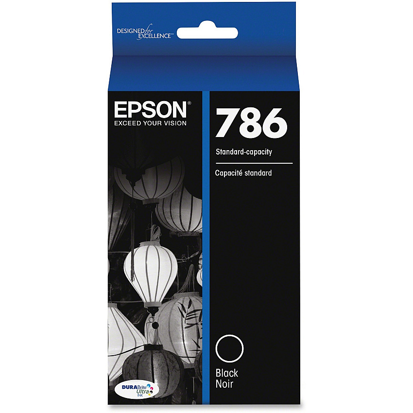 Epson DURABrite Ultra 786 Original Standard Yield Inkjet Ink Cartridge - Black - 1 Each (EPST786120S)