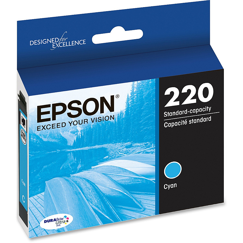 Epson DURABrite Ultra 220 Original Standard Yield Inkjet Ink Cartridge - Cyan - 1 Each (EPST220220S)