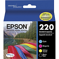 Epson DURABrite Ultra 220 Original Standard Yield Inkjet Ink Cartridge - Combo Pack - Black, Cyan, Magenta, Yellow - 1 Each (EPST220120BCS)