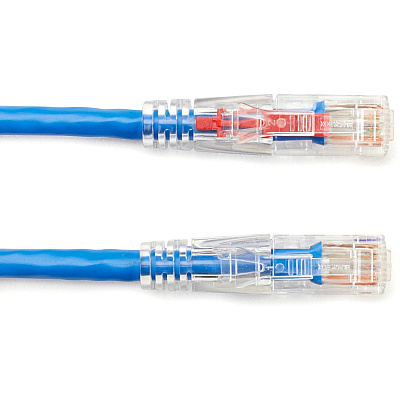 Black Box Cat5e 350-mhz Locking Snagless Stranded Ethernet Patch Cable-unshielded (utp), Cm Pvc (rj45 M/m), Blue, 6-ft. (1.8-m) (C5EPC70BL06)