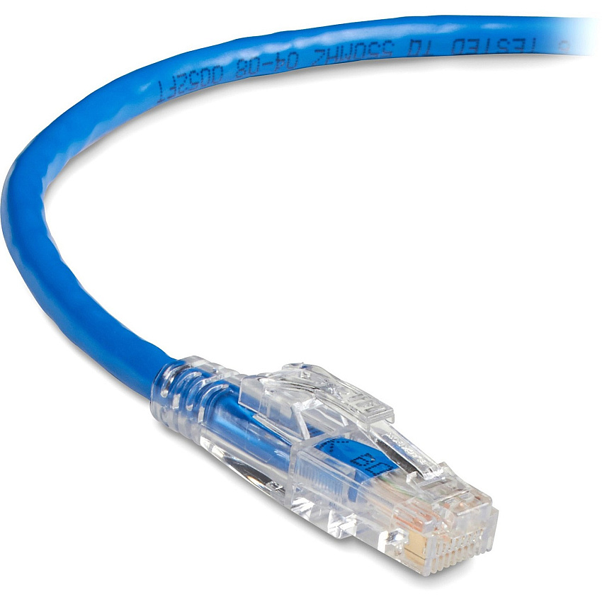 Black Box Cat5e 350-mhz Locking Snagless Stranded Ethernet Patch Cable-unshielded (utp), Cm Pvc (rj45 M/m), Blue, 20-ft. (6.0-m) (C5EPC70BL20)