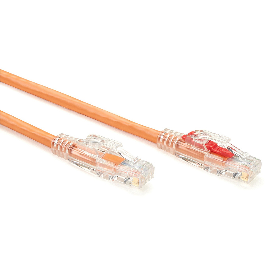 Black Box Cat5e 350-mhz Locking Snagless Stranded Ethernet Patch Cable-unshielded(utp), Cm Pvc (rj45 M/m), Orange, 4-ft. (1.2-m) (C5EPC70OR04)