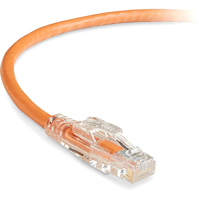 Black Box Cat5e 350-mhz Locking Snagless Stranded Ethernet Patch Cable-unshielded(utp), Cm Pvc (rj45 M/m), Orange, 15-ft.(4.6-m) (C5EPC70OR15)