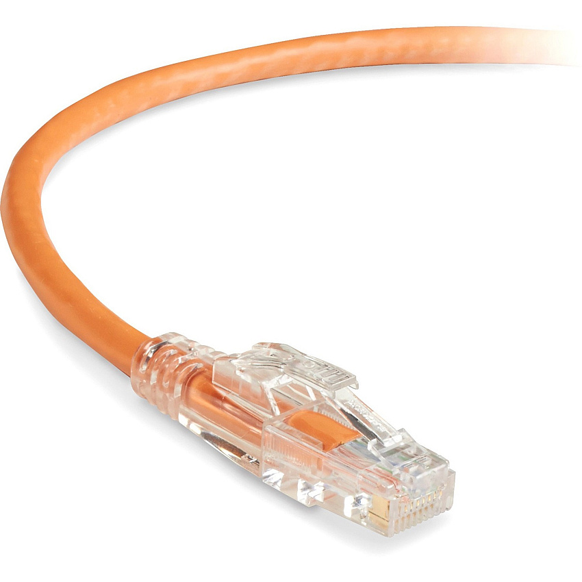 Black Box Cat5e 350-mhz Locking Snagless Stranded Ethernet Patch Cable-unshielded(utp), Cm Pvc (rj45 M/m), Orange, 15-ft.(4.6-m) (C5EPC70OR15)