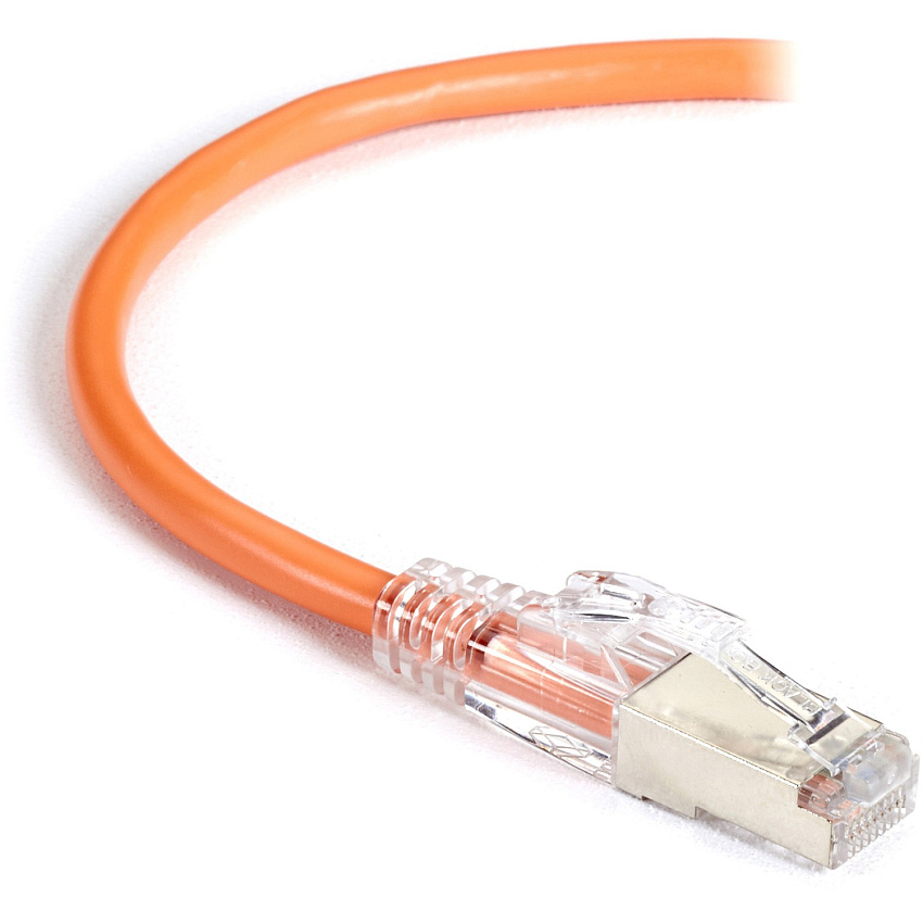 Black Box Cat5e 100-mhz Locking Snagless Stranded Ethernet Patch Cable-shielded(f/utp), Cm Pvc (rj45 M/m), Orange, 15-ft.(4.6-m) (C5EPC70SOR15)