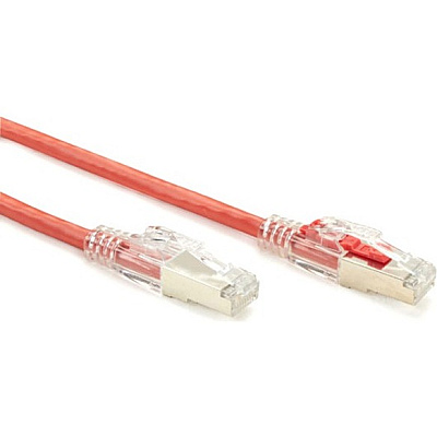 Black Box Cat5e 100-mhz Locking Snagless Stranded Ethernet Patch Cable - Shielded (f/utp), Cm Pvc (rj45 M/m), Red, 5-ft. (1.5-m) (C5EPC70SRD05)