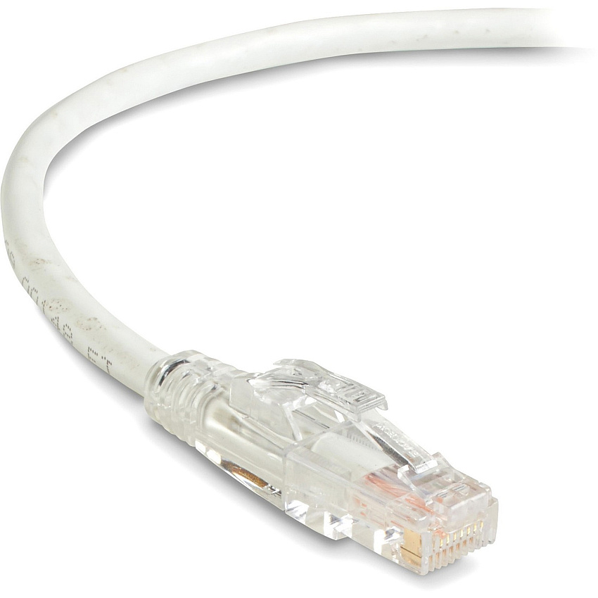 Black Box Cat5e 350-mhz Locking Snagless Stranded Ethernet Patch Cable-unshielded (utp), Cm Pvc (rj45 M/m), White, 6-ft. (1.8-m) (C5EPC70WH06)