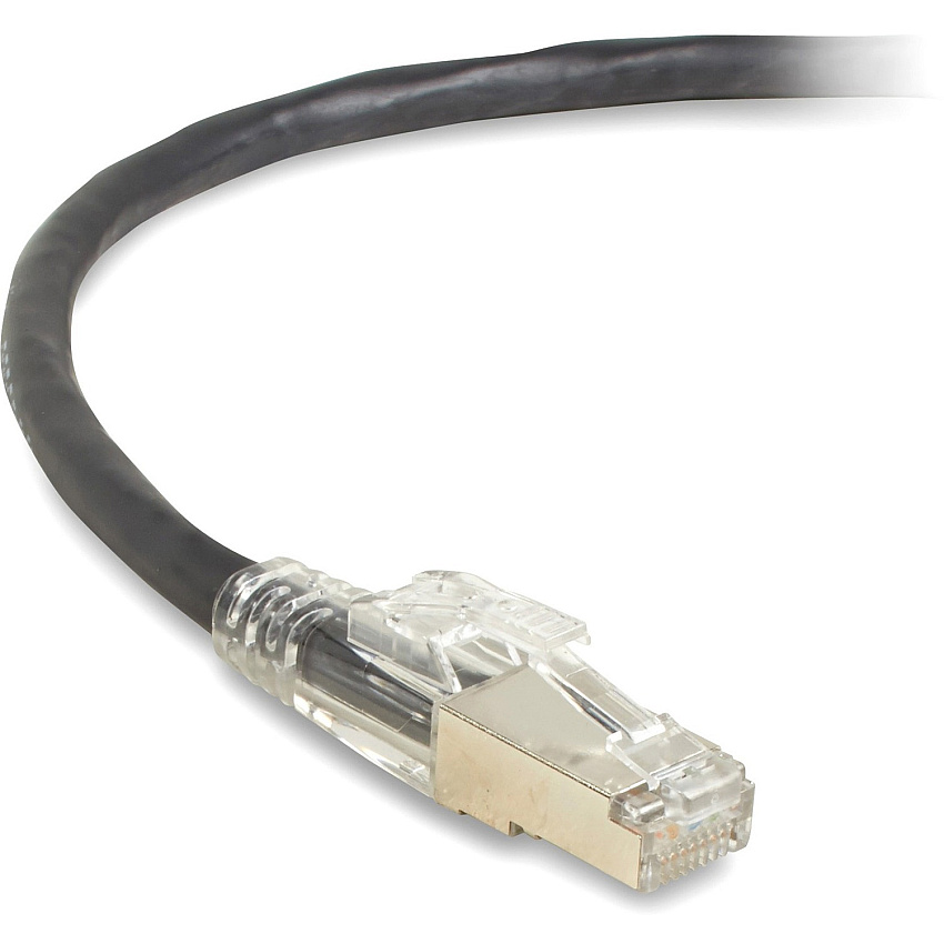 Black Box Cat6a 650-mhz Locking Snagless Stranded Ethernet Patch Cable-shielded (s/ftp), Cm Pvc (rj45 M/m), Black, 3-ft. (0.9-m) (C6APC80SBK03)