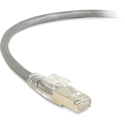 Black Box Cat6a 650-mhz Locking Snagless Stranded Ethernet Patch Cable-shielded (s/ftp), Cm Pvc (rj45 M/m), Gray, 3-ft. (0.9-m) (C6APC80SGY03)