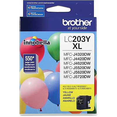 Brother Genuine Innobella LC203Y High Yield Yellow Ink Cartridge