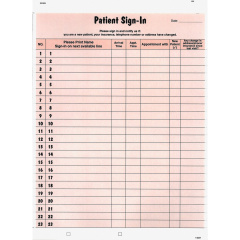 Tabbies Patient Sign-In Label Forms (14530)