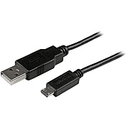 StarTech 6 Ft Slim Micro Usb Phone Charger Cable (USBAUB6BK)