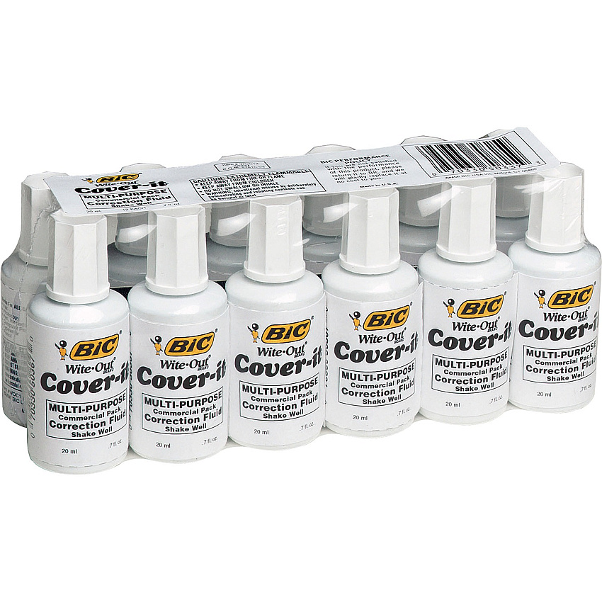 BIC Cover-it Correction Fluid (BICWOC12WEDZ)