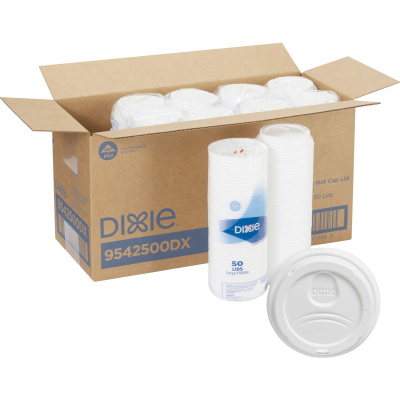 Dixie Large Hot Cup Lids by GP Pro (9542500DXCT)