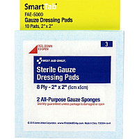 First Aid Only Sterile Gauze Dressing Pads (FAOFAE5000)