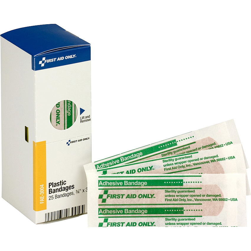 First Aid Only 3" Plastic Bandages (FAOFAE3004)