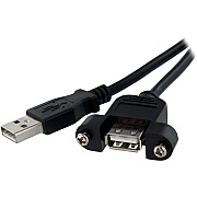 StarTech 2 Ft Panel Mount Usb Cable A To A - F/m (USBPNLAFAM2)
