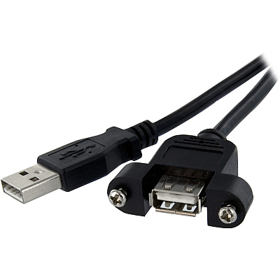 StarTech 2 Ft Panel Mount Usb Cable A To A - F/m (USBPNLAFAM2)