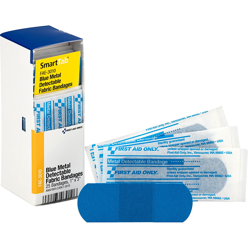 First Aid Only Visible Metal Detectable Bandages (FAOFAE3010)