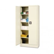 Alera Space Saver Storage Cabinet, Four Shelves, 30w x 15d x 66h, Putty (CM6615PY)