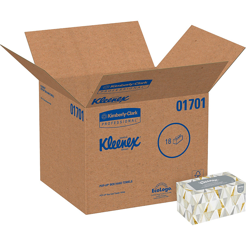 Kleenex Hand Towels with Premium Absorbency Pockets in a Pop-Up Box (KCC01701CT)