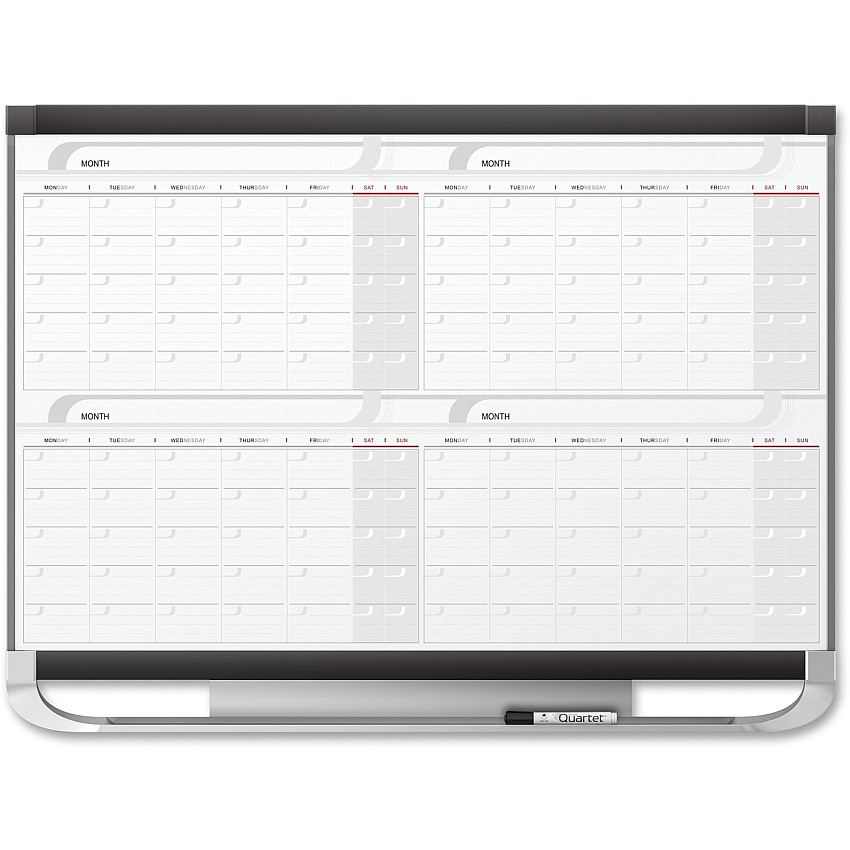 Quartet Prestige 2 Magnetic Calendar Total Erase Whiteboard (QRT4MCP43P2)