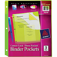Avery Corner Lock Binder Pockets (AVE75310)