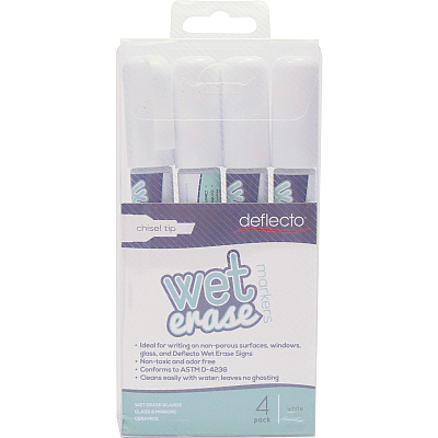 deflecto Wet Erase Markers (DEFSMA510V4WT)