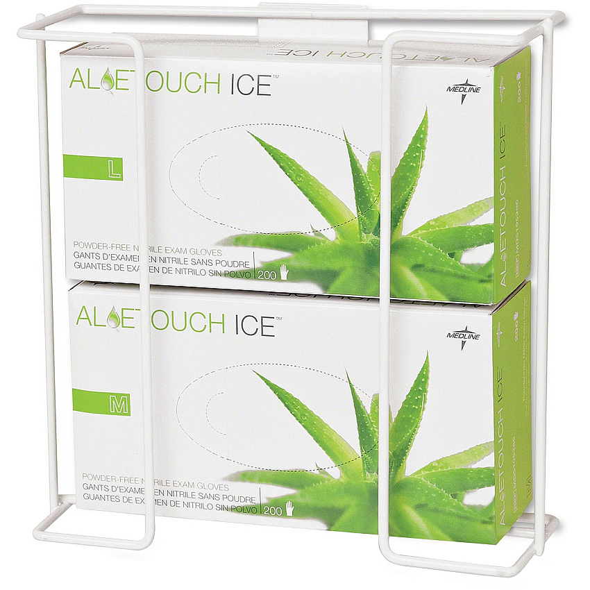 Medline Horizontal-Mount Wire Double Glove Box Holder (MIIMDS192094B)