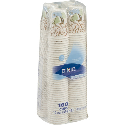 Dixie PerfecTouch Insulated Paper Hot Coffee Cups by GP Pro (5342CDSBPPK)
