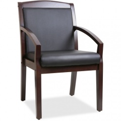 Lorell Sloping Arms Wood Guest Chair (20015)
