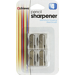 Officemate Achieva Aluminum Pencil Sharpeners, 4PK (OIC30218)