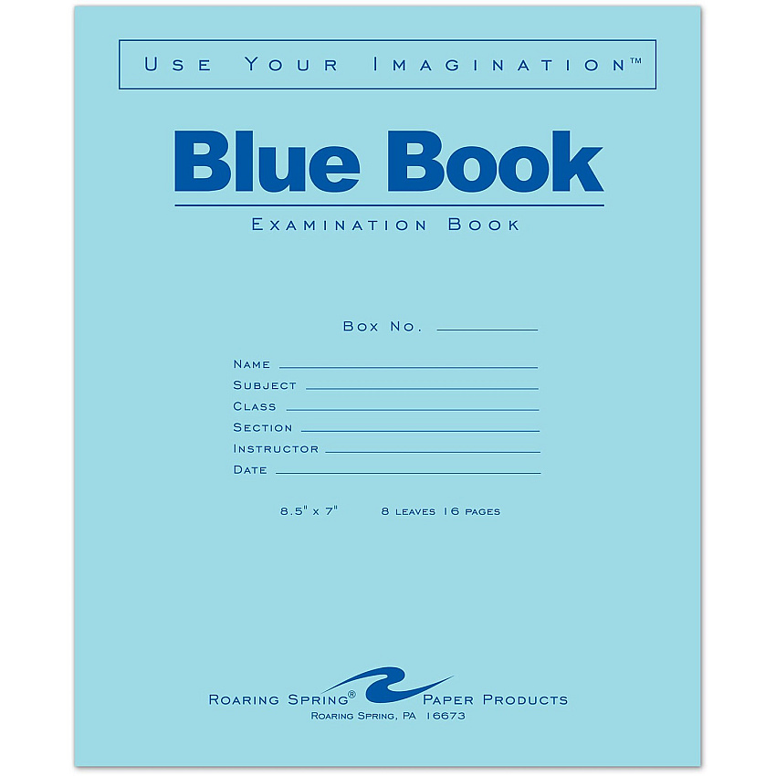 Roaring Spring Blue Book 8-sheet Exam Booklet (ROA77512EA)