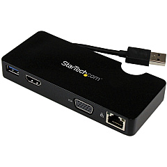 StarTech Dock, Travel - Usb 3.0, Hdmi Or Vga (USB3SMDOCKHV)