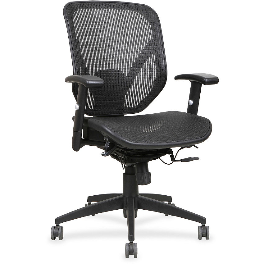 Lorell Executive Synchro Tilt Mesh Mid-back Office Chair (LLR40203)