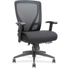 Lorell Fabric Seat Mesh Mid-back Chair (40204)